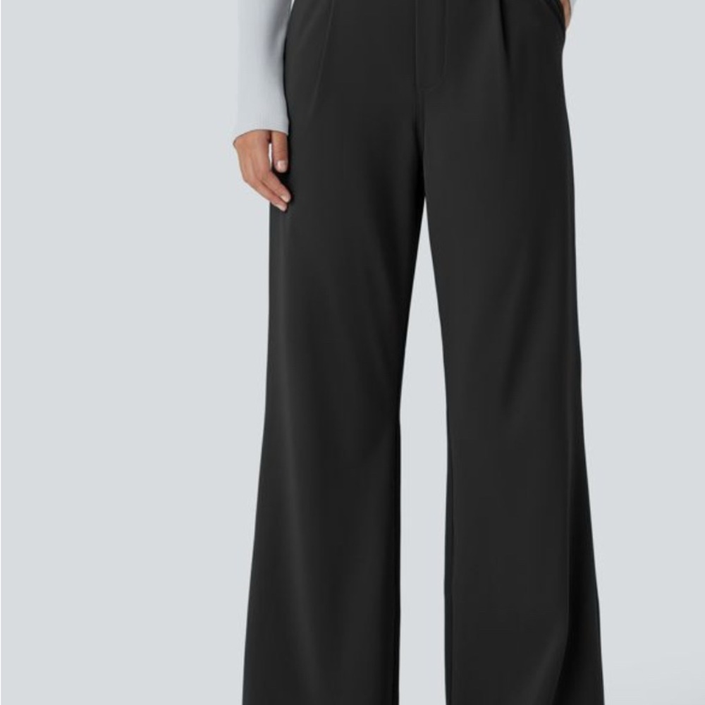 HALARA Black Wide Leg Trousers